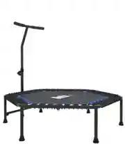 Синий батут спортивный с ручкой Unix Line Fitness, диаметр 130 см
