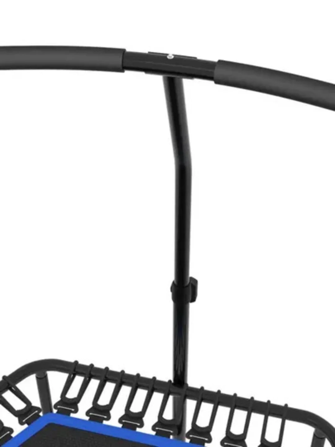 Синий батут спортивный с ручкой Unix Line Fitness, диаметр 130 см