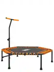 Оранжевый батут спортивный с ручкой Unix Line Fitness, диаметр 130 см