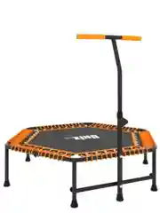 Оранжевый батут спортивный с ручкой Unix Line Fitness, диаметр 130 см