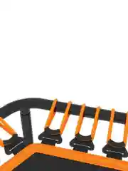 Оранжевый батут спортивный с ручкой Unix Line Fitness, диаметр 130 см
