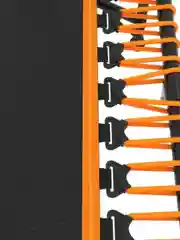 Оранжевый батут спортивный с ручкой Unix Line Fitness, диаметр 130 см