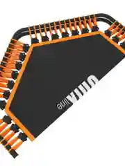 Оранжевый батут спортивный с ручкой Unix Line Fitness, диаметр 130 см