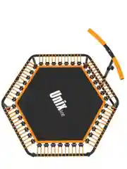 Оранжевый батут спортивный с ручкой Unix Line Fitness, диаметр 130 см