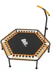 Оранжевый батут спортивный с ручкой Unix Line Fitness, диаметр 130 см