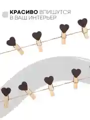 Черный 10 шт, мини-прищепки для фотографий декоративные Картофан, деревянные держатели для фото