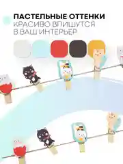 Голубой 10 шт, мини-прищепки для фотографий декоративные Картофан, деревянные держатели для фото