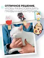 Голубой 10 шт, мини-прищепки для фотографий декоративные Картофан, деревянные держатели для фото
