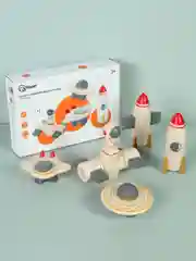 Бежевый набор силиконовых игрушек RANT "SPACESHIP" О-006 beige