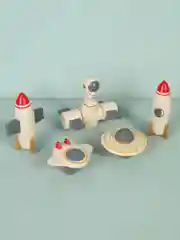 Бежевый набор силиконовых игрушек RANT "SPACESHIP" О-006 beige