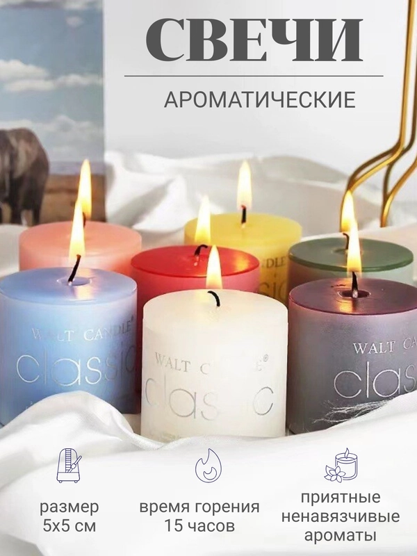Ароматическая свеча для дома Classic, время горения 15ч, в подарок
