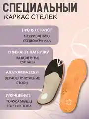 Стельки для обуви каркасные при плоскостопии с супинатором