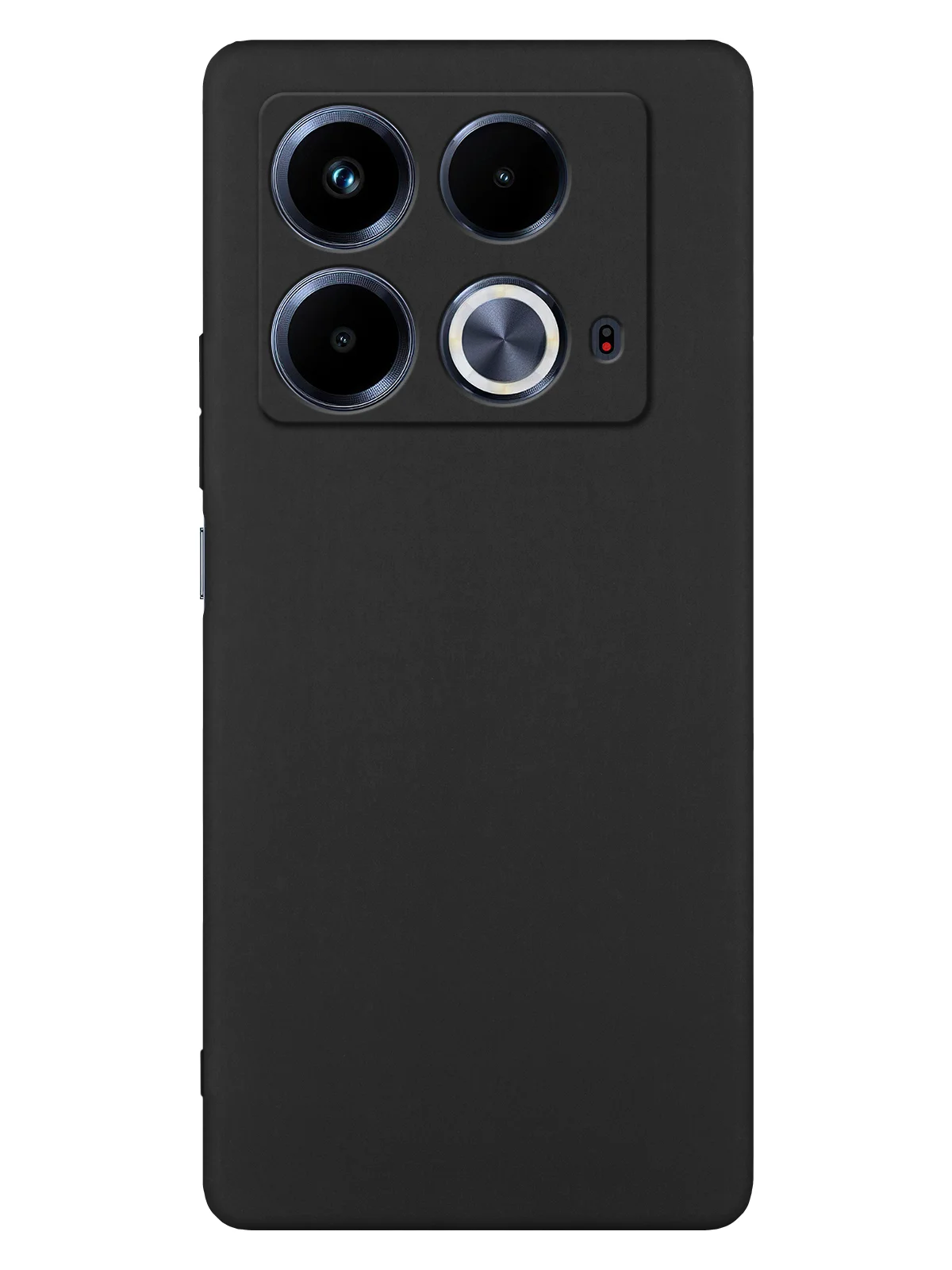 Черный чехол для Infinix Note 40/ 40 Pro силиконовый BROSCORP матовый/ прозрачный с защитой камер