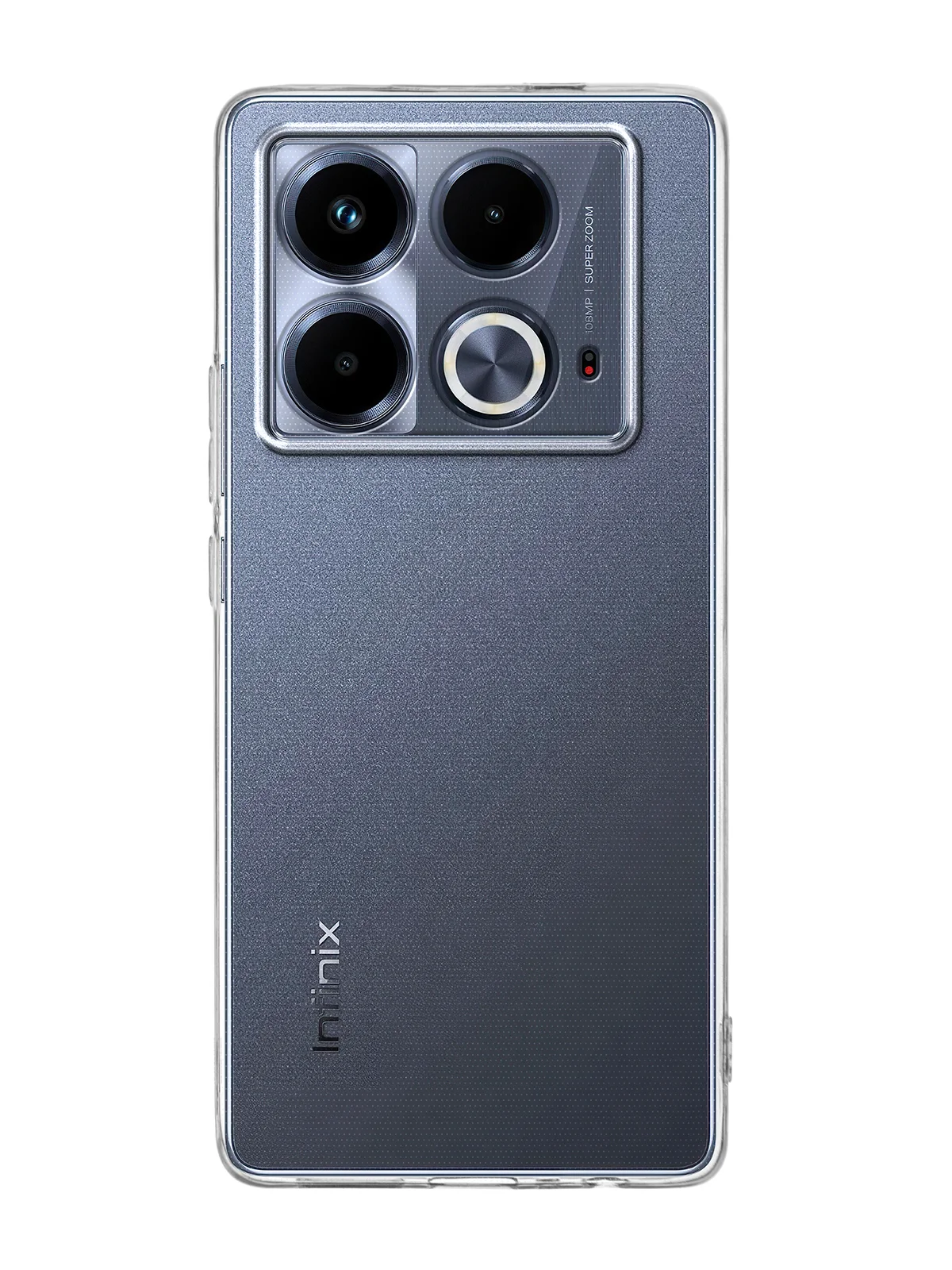 Прозрачный чехол для Infinix Note 40/ 40 Pro силиконовый BROSCORP матовый/ прозрачный с защитой камер