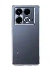 Прозрачный чехол для Infinix Note 40/ 40 Pro силиконовый BROSCORP матовый/ прозрачный с защитой камер
