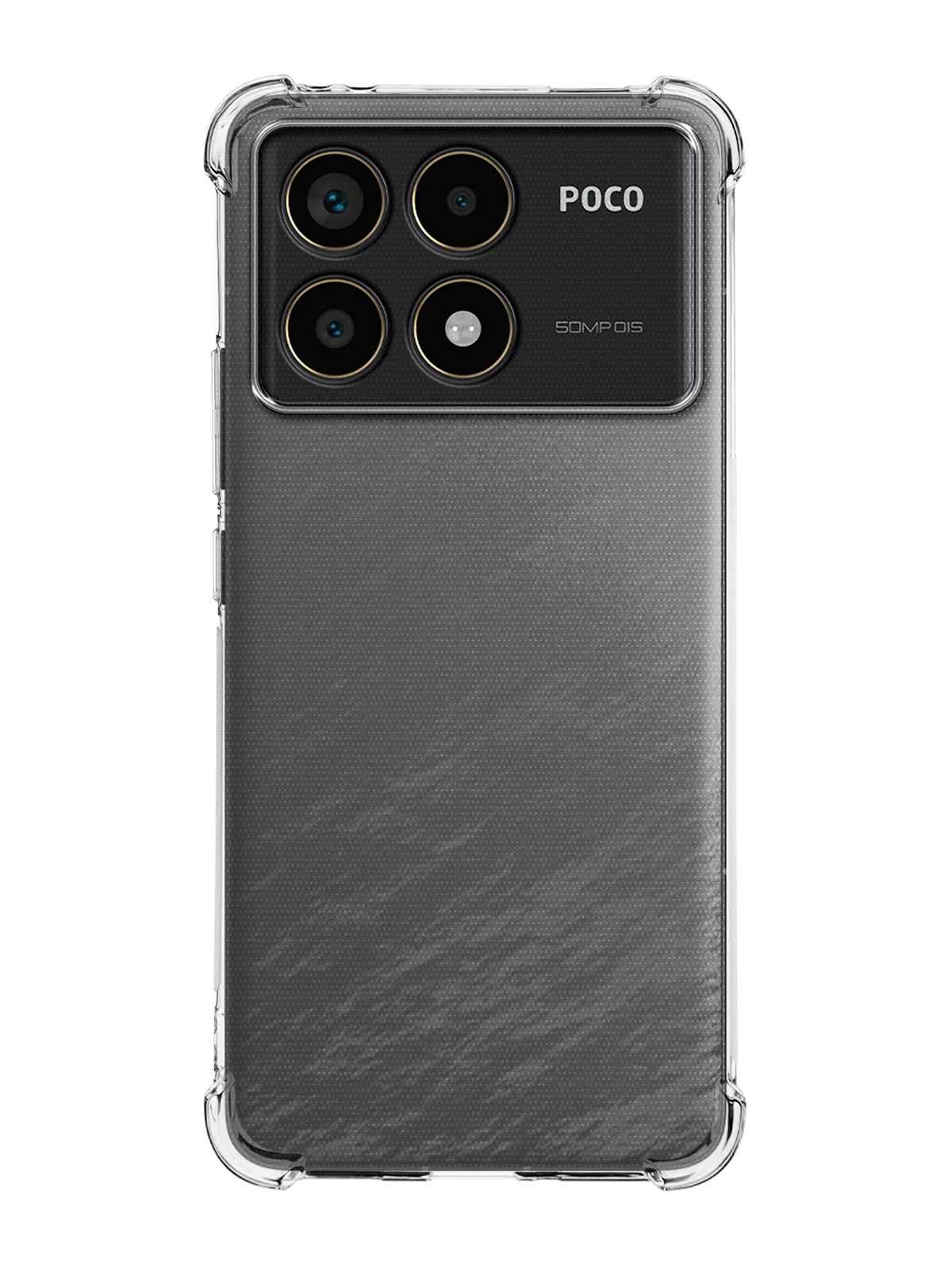 Прозрачный противоударный чехол для POCO F6 Pro/ Xiaomi Redmi K70/ K70 Pro силиконовый BROSCORP, углы
