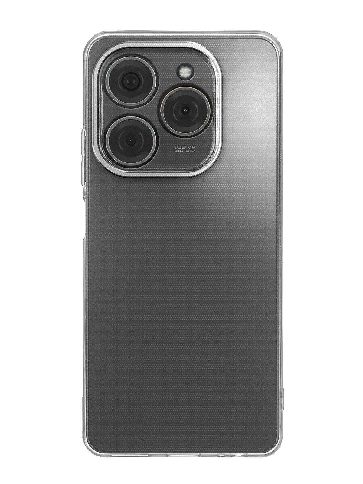 Прозрачный чехол для Tecno Spark 20 Pro / Spark 20 Pro Plus силиконовый BROSCORP матовый / прозрачный