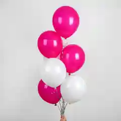 Воздушные шары, набор "Бело-Розовый"-20 шт