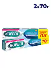Крем для фиксации зубных протезов Корега Экстра Сильный Мятный до 12 часов, 70 г, 2 шт