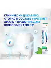 Зубная паста Sensodyne Ежедневная Защита для чувствительных зубов с фтором, 75 мл, 2 шт