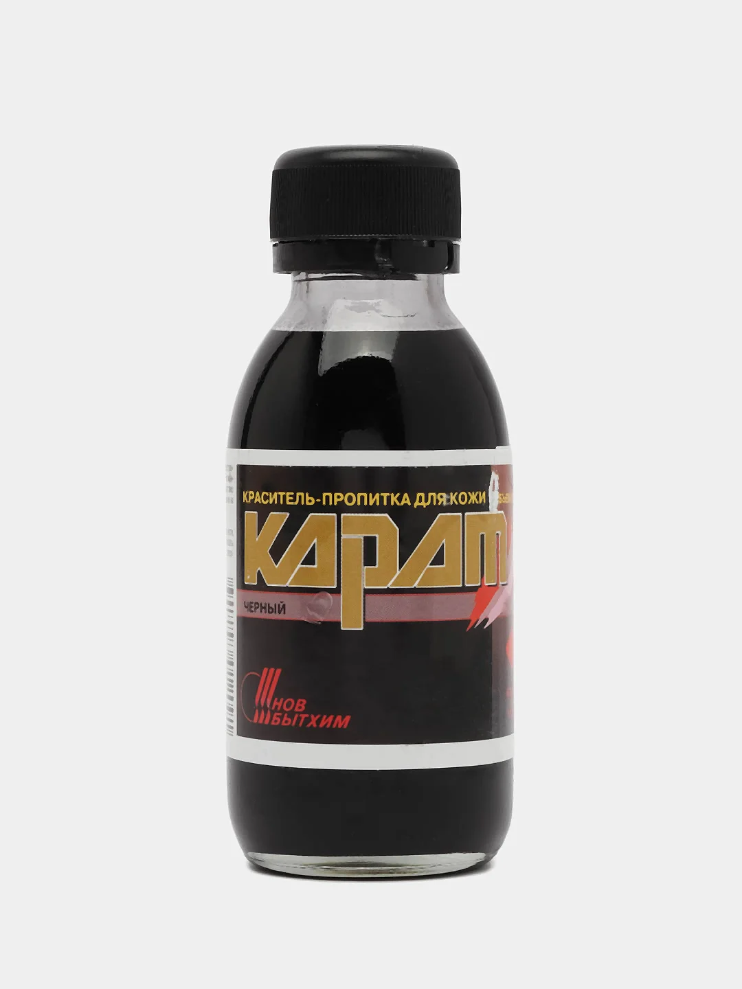 Черный краска-пропитка для кожи 100мл "КАРАТ"