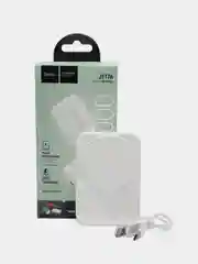 Белый повербанк Hoco J117A 10000 mAh для iPhone с magsafe и быстрой зарядкой PD20W QC3.0