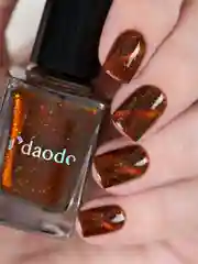 Коричневый лак магнитный для ногтей DAODO "Горный мед", без магнита, 12 мл