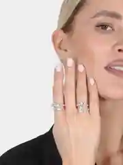 Серебряный комплект колец, 2 кольца на подарок