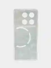 Бирюзовый чехол на Infinix GT 20 Pro / Инфиникс GT 20 Pro прозрачный, с рисунком, защита камеры