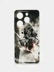 Песочный хаки силиконовый чехол на Tecno Spark Go 2024/20C / Текно Спарк Го 2024/20C с рисунком