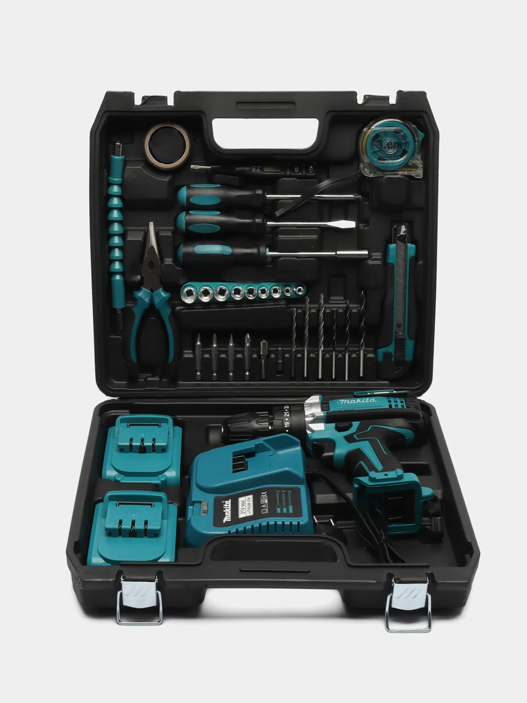 Синий шуруповерт ударный, бесщеточный Makita/DeWalt 21V