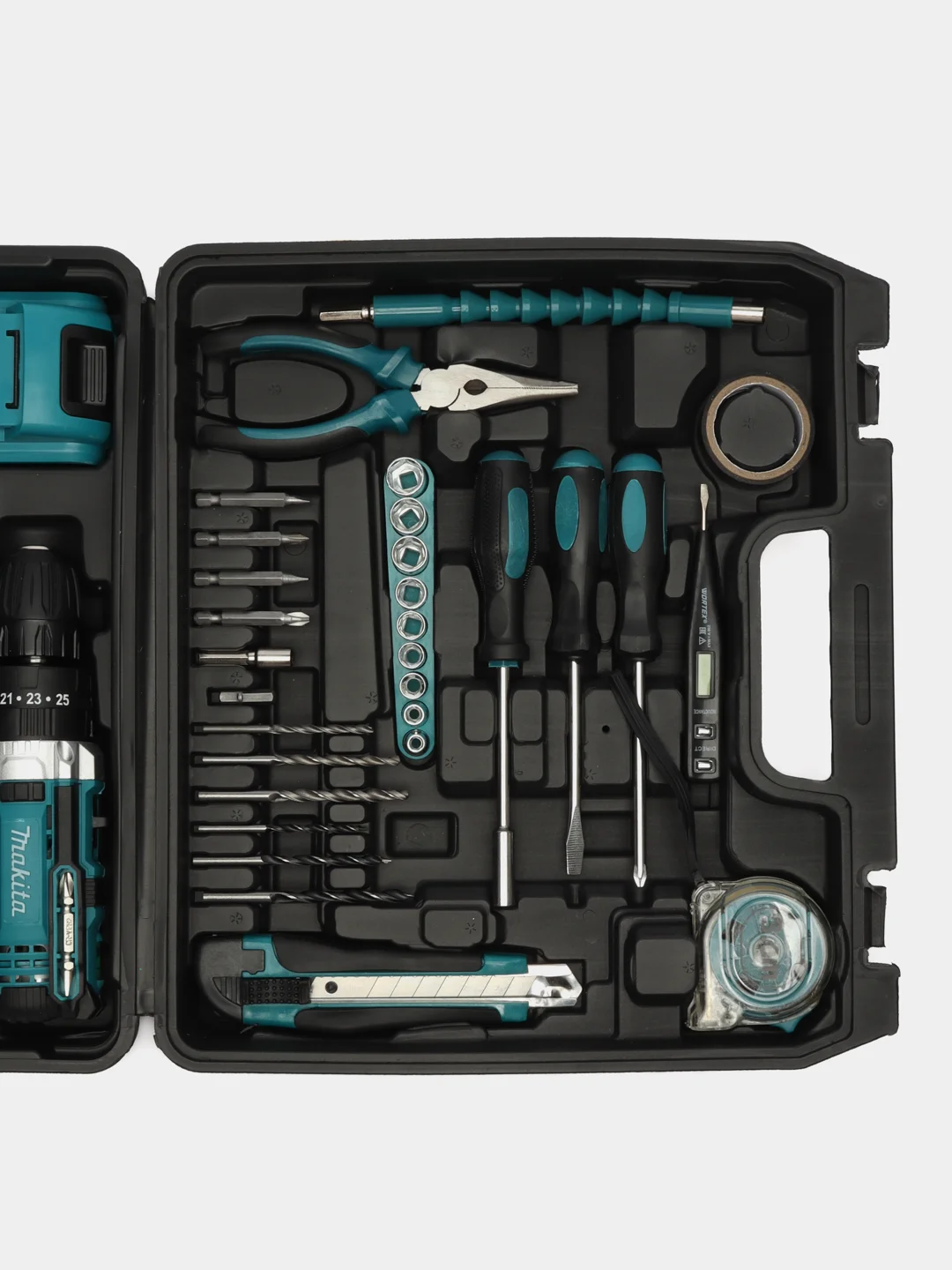Синий шуруповерт ударный, бесщеточный Makita/DeWalt 21V