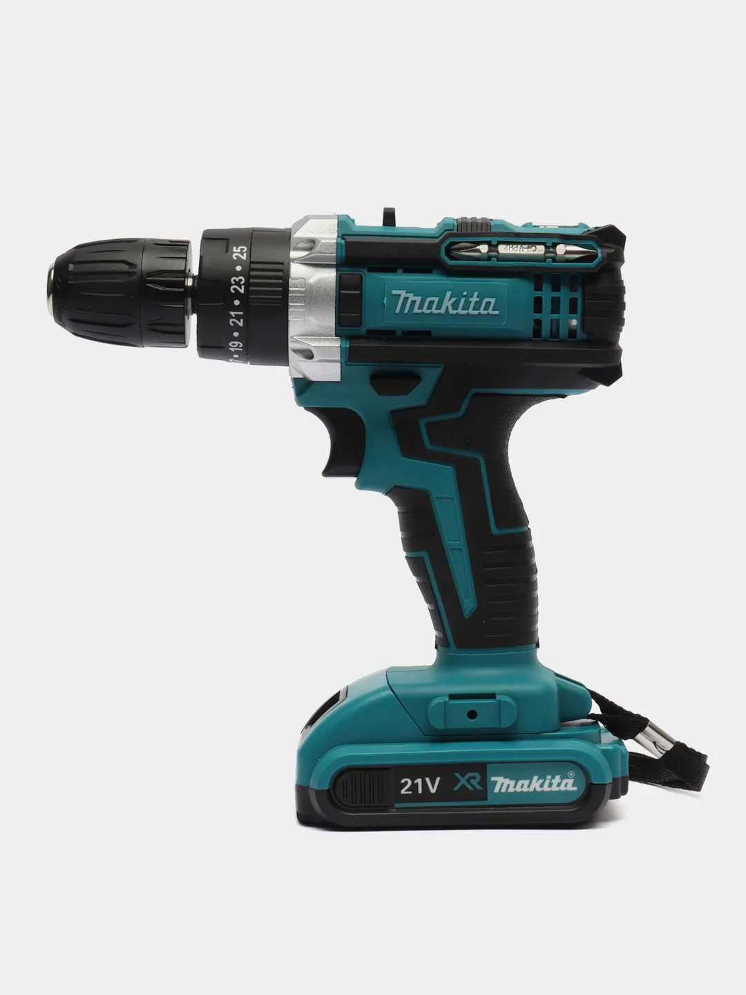 Синий шуруповерт ударный, бесщеточный Makita/DeWalt 21V