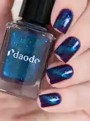 Фиолетовый лак магнитный для ногтей DAODO "Влюбленная в звезды", без магнита, 12 мл