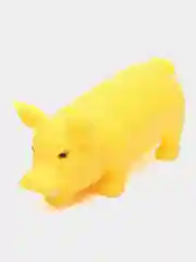 Желтый свинка хрюкающая, 21х10см мягкая