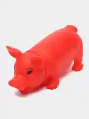 Красный свинка хрюкающая, 21х10см мягкая