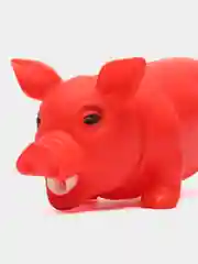 Красный свинка хрюкающая, 21х10см мягкая