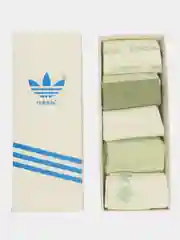 Носки Adidas 37-41 салатовые, подарочные 5 пар, в стильной коробке, набор