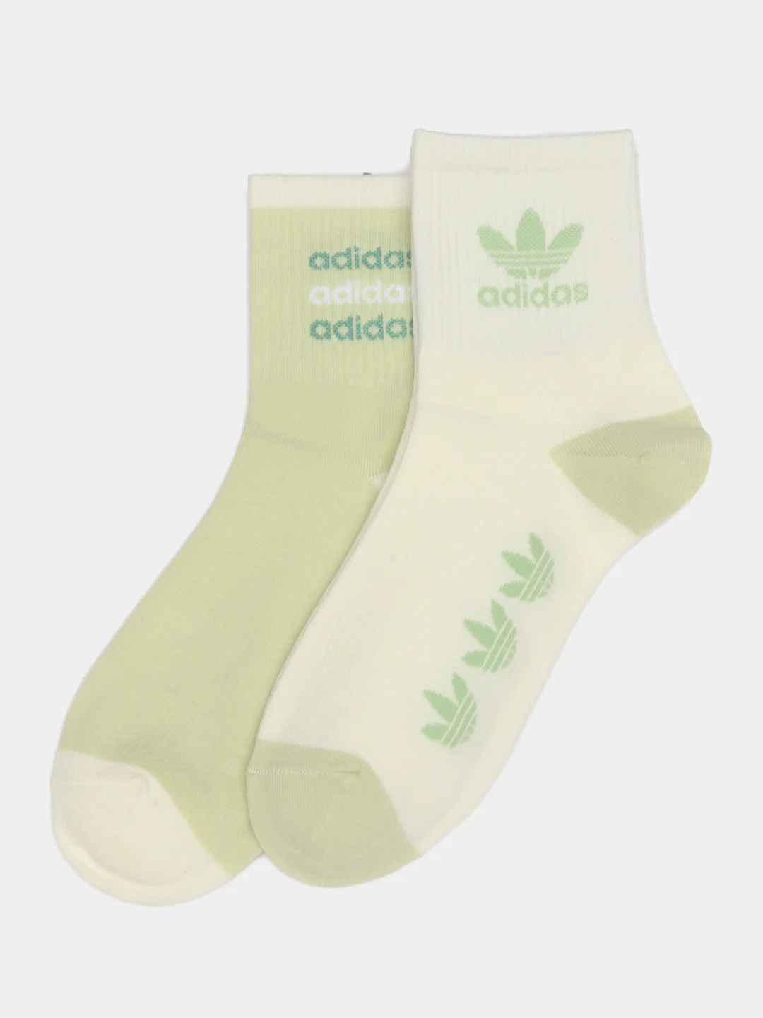 Носки Adidas 37-41 салатовые, подарочные 5 пар, в стильной коробке, набор