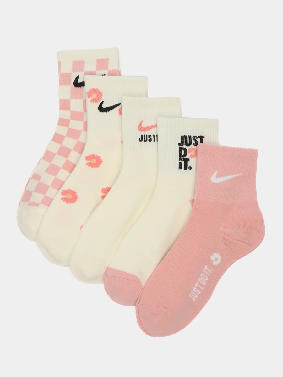 Носки Nike 37-41 розовые, подарочные 5 пар, в стильной коробке, набор