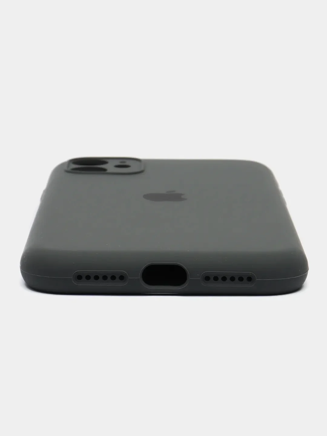 Угольный чехол iPhone, Айфон 11, 12, 12 Pro, 13, 13 Pro, 13 Pro Max силиконовый с защитой камеры