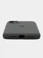 Угольный чехол iPhone, Айфон 11, 12, 12 Pro, 13, 13 Pro, 13 Pro Max силиконовый с защитой камеры