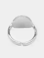 Серебряный кольцо со смайликом, кольцо мем