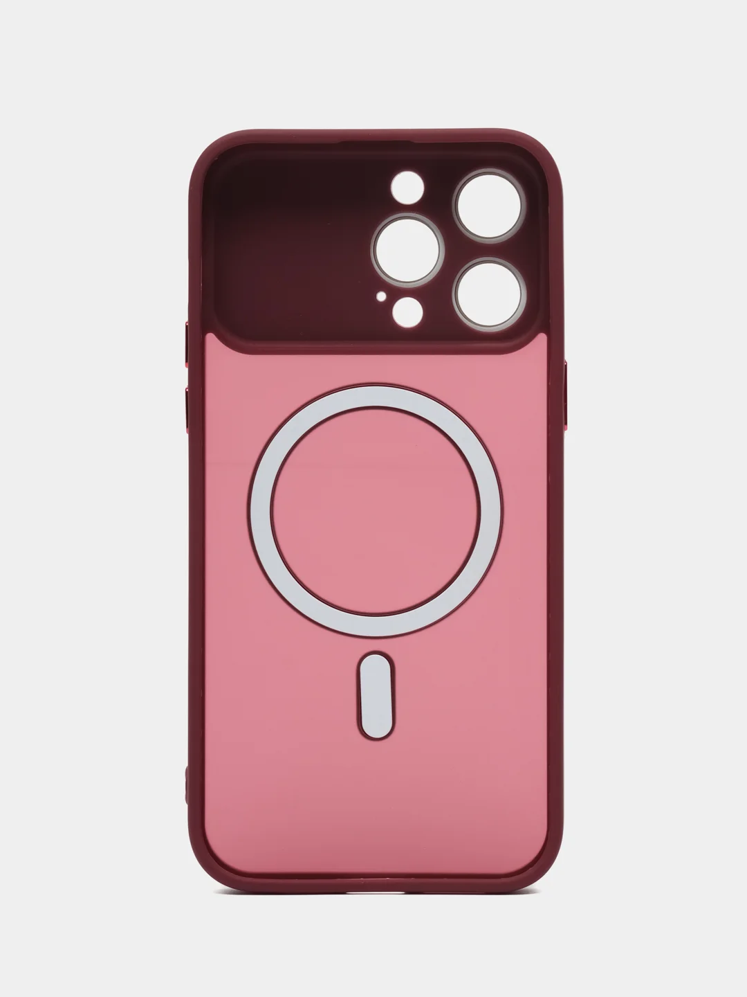 Бордовый роскошный матовый противоударный чехол iPhone с Magsafe IPhone 15, 14, 13, 12, 11 Pro MAX, Plus