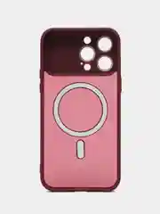 Бордовый роскошный матовый противоударный чехол iPhone с Magsafe IPhone 15, 14, 13, 12, 11 Pro MAX, Plus