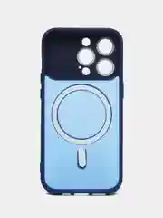 Темно-синий роскошный матовый противоударный чехол iPhone с Magsafe IPhone 15, 14, 13, 12, 11 Pro MAX, Plus