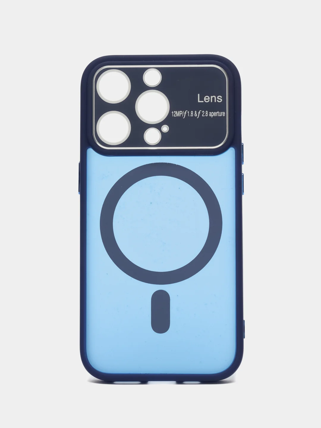 Темно-синий роскошный матовый противоударный чехол iPhone с Magsafe IPhone 15, 14, 13, 12, 11 Pro MAX, Plus