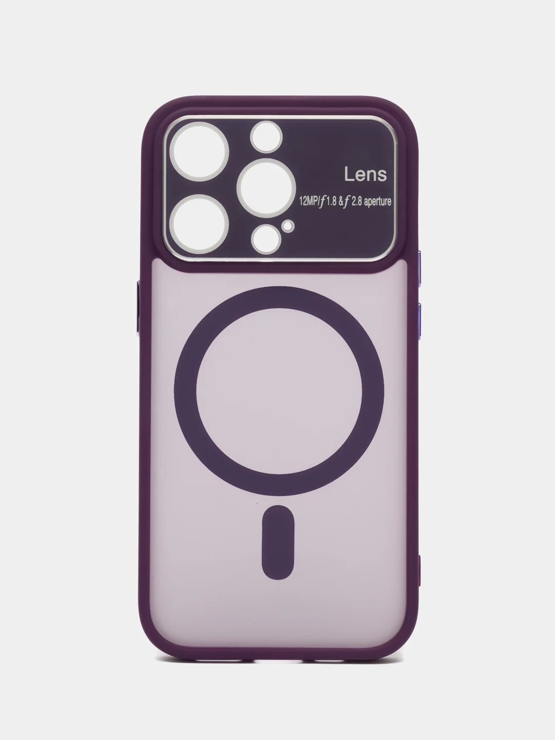 Фиолетовый роскошный матовый противоударный чехол iPhone с Magsafe IPhone 15, 14, 13, 12, 11 Pro MAX, Plus