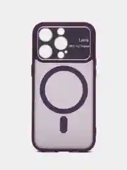 Фиолетовый роскошный матовый противоударный чехол iPhone с Magsafe IPhone 15, 14, 13, 12, 11 Pro MAX, Plus