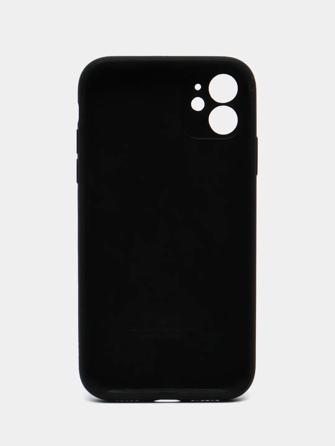 Черный чехол iPhone, Айфон 11, 12, 12 Pro, 13, 13 Pro, 13 Pro Max силиконовый с защитой камеры